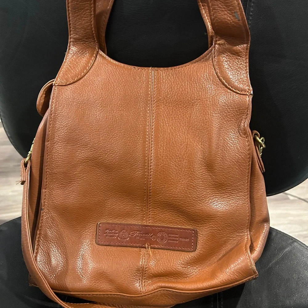 Fossil Tan Leather ShoulderCrossbody  Bag - Picture 5 of 10